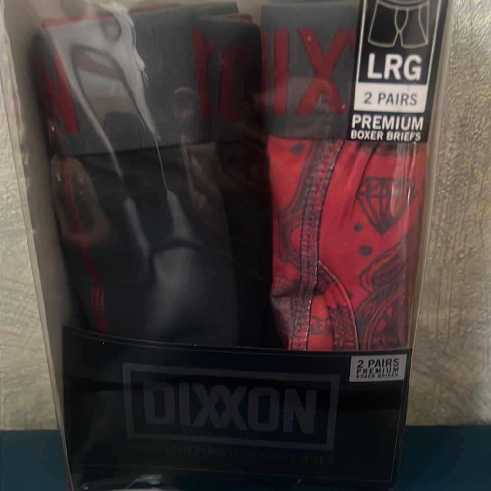 DIXXON Black and Red Boxer Briefs - Premium 2 Pack
